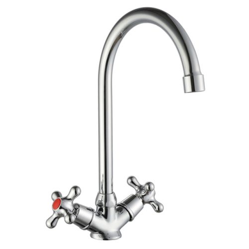 смеситель для кухни VODA Kama двухвентильный  латунь хром