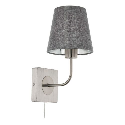 бра EGLO Паусиа 1х40Вт E27 дерево сталь текстиль