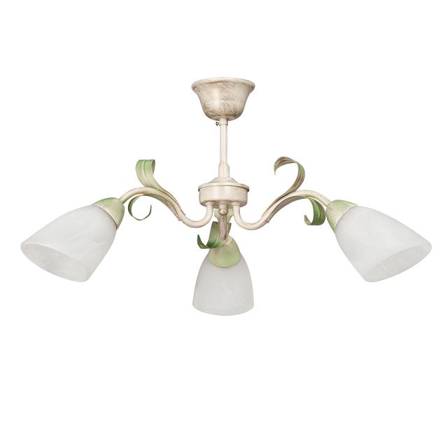 люстра потолочная VITALUCE Стралиг 3х40Вт E14 металл бежевый