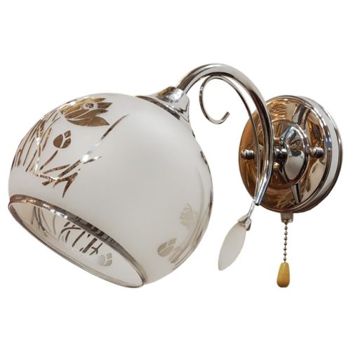 бра Jupiter Lighting Мидоу 1х60Вт Е27 стекло металл