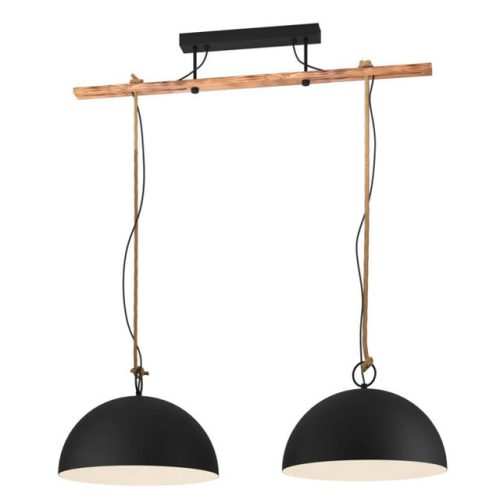 светильник подвесной EGLO Ходсолл 2х40Вт E27 сталь дерево черный