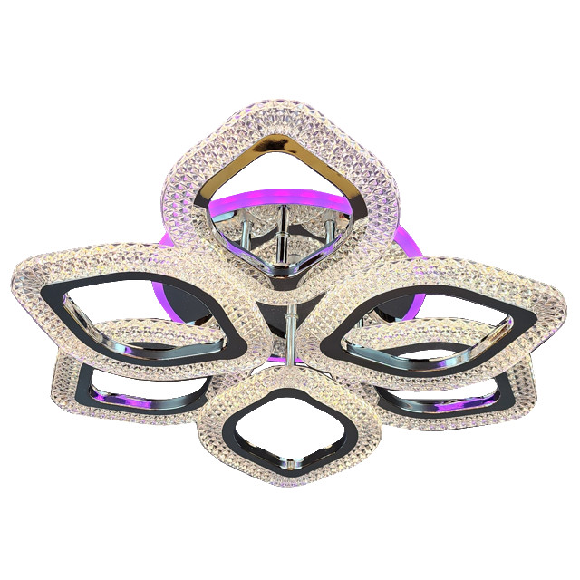 люстра потолочная светодиодная JUPITER Нарцисс 75Вт RGB хром