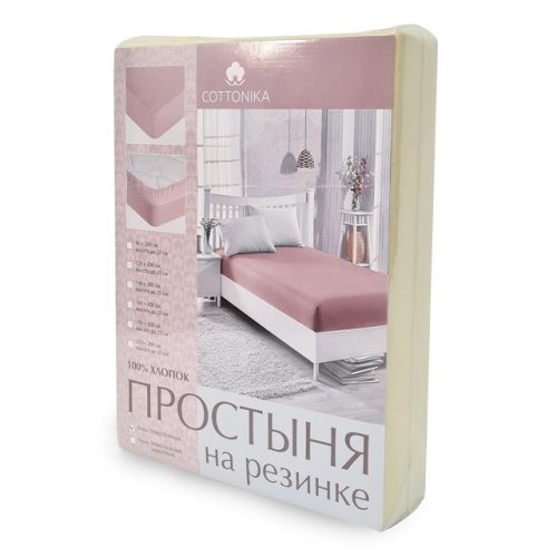простыня на резинке 180х200см трикотаж в ассортименте, арт.Прост 180Т
