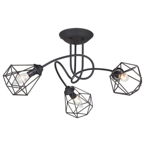 люстра потолочная VITALUCE Бамбл 3x40Вт E14 металл черный