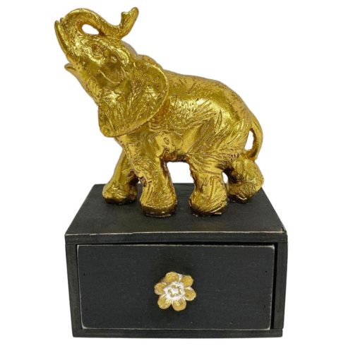 шкатулка TODELIA Elephant 10,5х8х14,5см полирезин, дерево