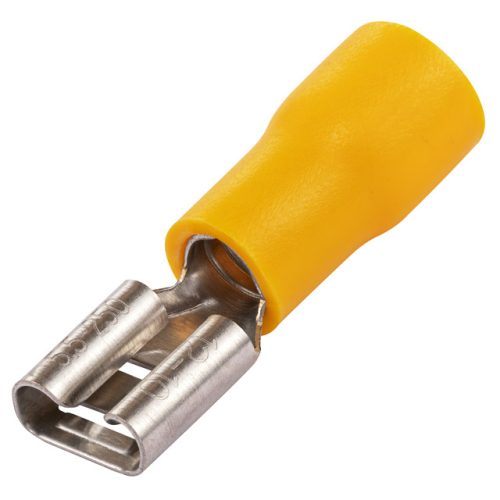 разъем DUWI РпИп 5,5-6-0,5 плоский мама 10 шт. желтый