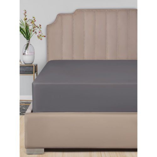 простыня SLEEPIX Сакаи 180х220см перкаль темно-серая, арт.1022.02091