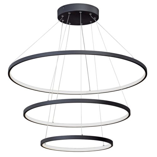 люстра подвесная светодиодная VITALUCE Ринг 3x45Вт LED металл черный