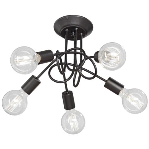 люстра потолочная VITALUCE Пола 5х60Вт Е27 металл черная