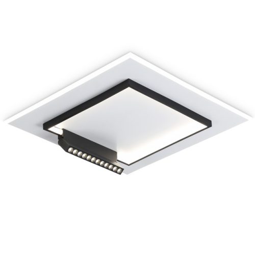 люстра потолочная AMBRELLA LIGHT Комфорт LED 72Вт 6400К 5400Лм ПДУ белый/черный