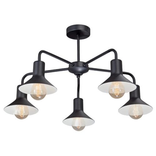 люстра потолочная VITALUCE Розмари 5x40Вт E27 металл черный