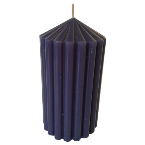 свеча-столбик 7х14см 21ч/г графит рифлёный без аромата