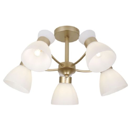 люстра потолочная RIVOLI Wendy 5хЕ27 60Вт стекло бронза