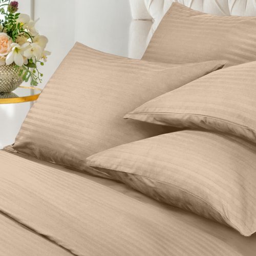 комплект наволочек VEROSSA Stripe 70х70см 2шт сатин-страйп бежевый, арт.753269