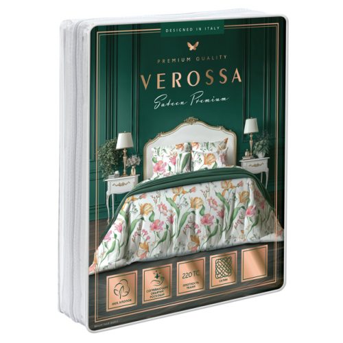 постельное белье евро VEROSSA Bright tulip сатин 4 нав.50х70см и 70х70см, арт.935512