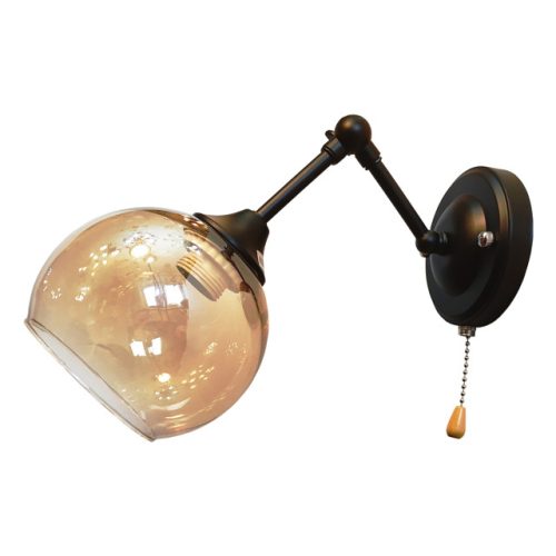 бра JUPITER Пиннокио 1х60Вт Е27 стекло металл черный