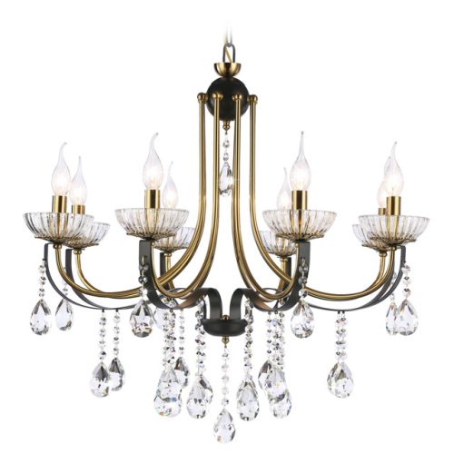 люстра подвесная AMBRELLA LIGHT Традиционный E14х8 40Вт черный/золото/прозрачный