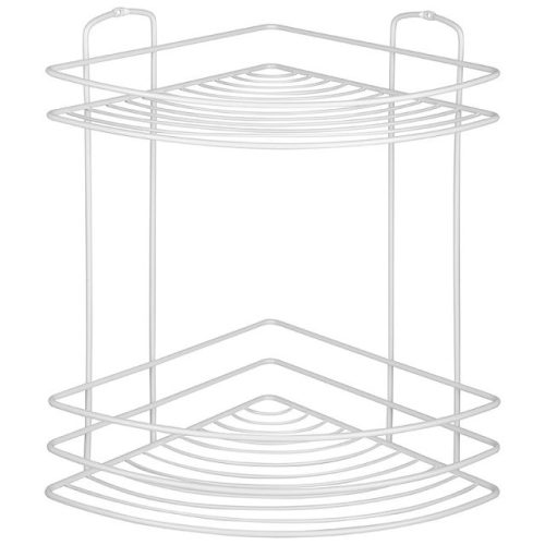 полка угловая 2-ярусная РЫЖИЙ КОТ White металл белый