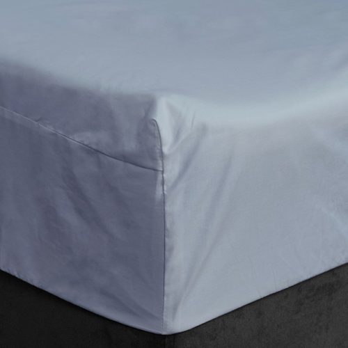 простыня на резинке Эльф 180х200х30см сатин серо-голубая, арт.1704-Морозное утро