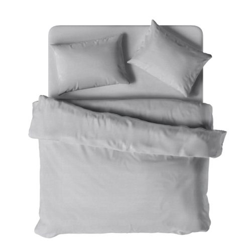 простыня на резинке VEROSSA Melange 140х200см диагональ светло-серая, арт.776152