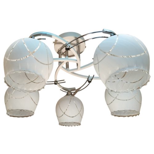 люстра потолочная Jupiter Lighting Майер 5х60Вт Е27 белый