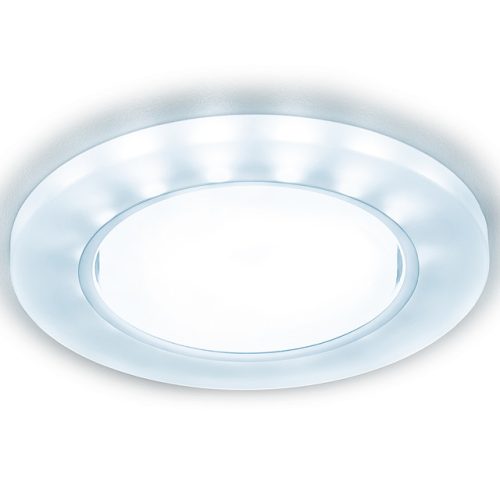 светильник встраиваемый AMBRELLA LIGHT Стандарт Спот GX53 12Вт с LED подсветкой хром/матовый