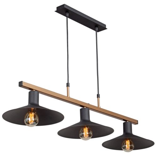 люстра подвесная VITALUCE Зинг 3х40Вт E27 металл черный