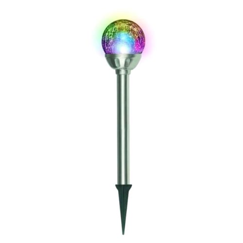 светильник садовый на солнечной батарее UNIEL Беллатрикс 5Вт IP44 серебро