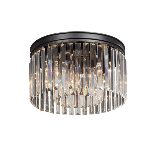 люстра потолочная VITALUCE Голд E14 6х40Вт металл хрусталь черный