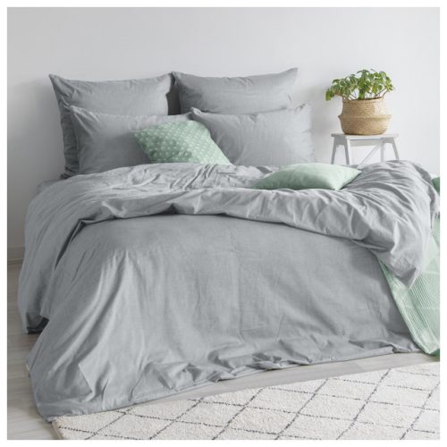 простыня на резинке VEROSSA Melange 160х200см диагональ светло-серая, арт.776158