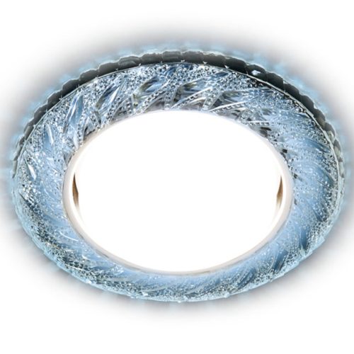 светильник встраиваемый AMBRELLA LIGHT Стандарт Спот GX53 12Вт с LED подсветкой хром/прозрачный