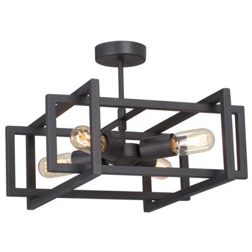 люстра потолочная VITALUCE Зинг 4х40Вт E27 металл черный