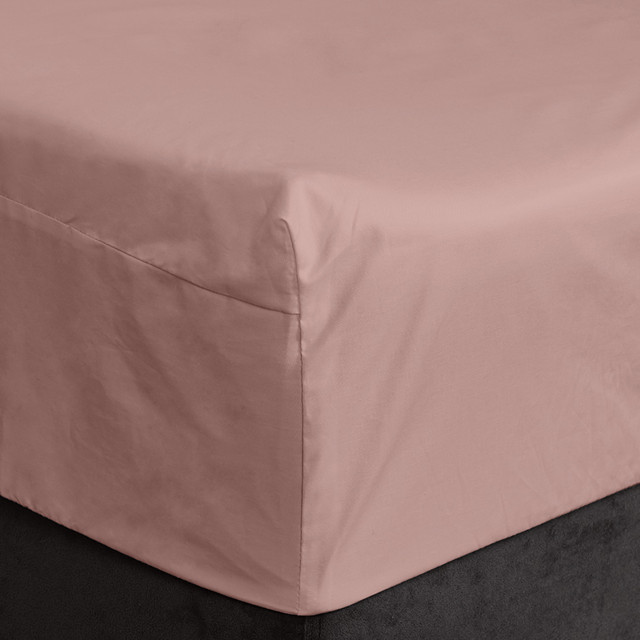 простыня на резинке Эльф 140х200х30см сатин розовая, арт.1702-Розовый рассвет