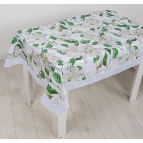 скатерть ПВХ рулонная Flannel Белая Орхидея 122х152см белая, арт.14888