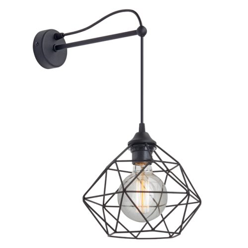 бра VITALUCE Луиз алмаз 1х60Вт Е27 металл черный