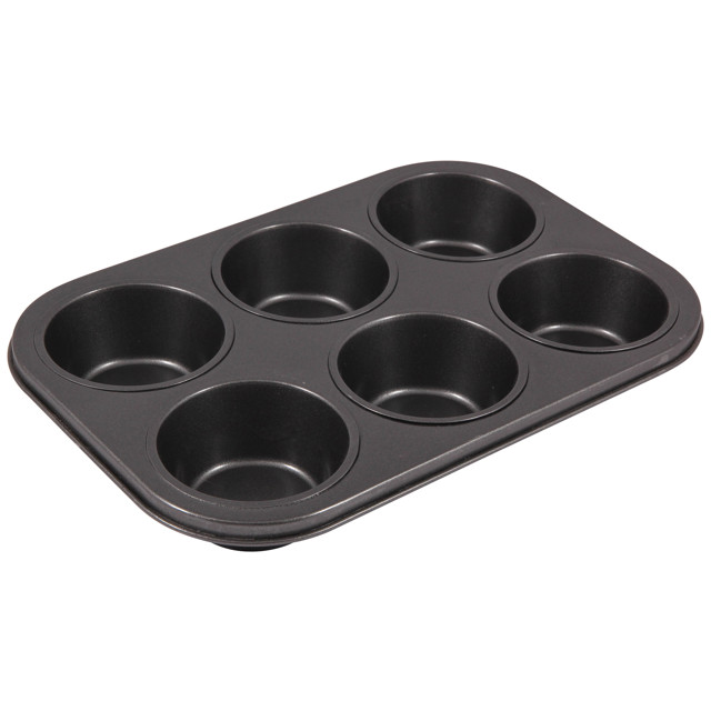 форма для выпечки кексов MALLONY 31,3х21,7х4см 6 ячеек антипригарное покрытие сталь