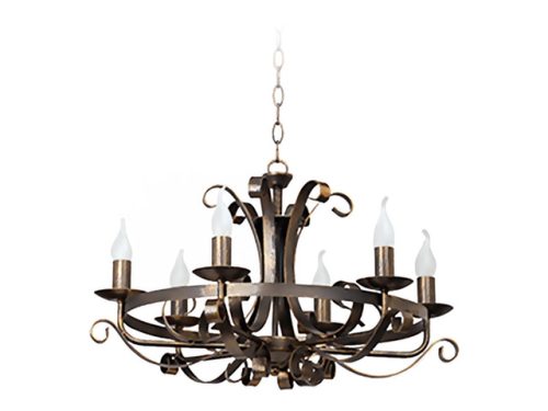 люстра подвесная VITALUCE Деккер 6x60Вт E14 без плафонов,металл