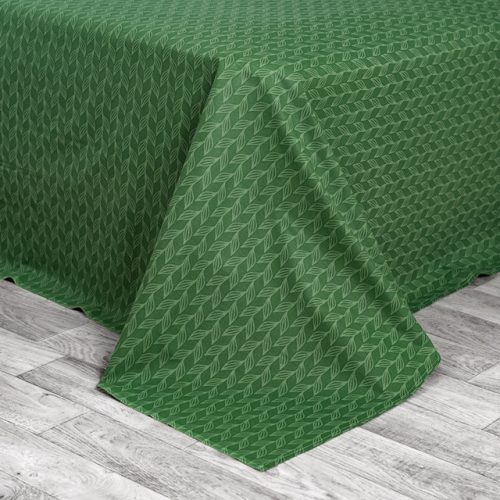 простыня Эльф 150х215см бязь зеленая, арт.103М-Весенняя полянка