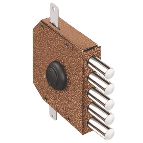 замок накладной ЭЛЬБОР Гранит 1.06.56.МА /00427/ сувальдный 5 ригелей медь