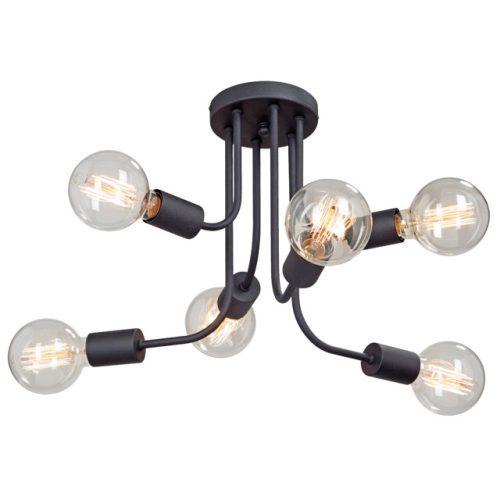 люстра потолочная VITALUCE Конста 6x40Вт E27 металл черный