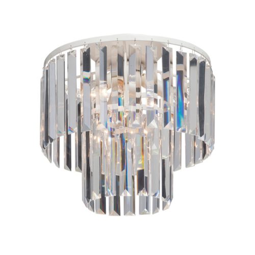 люстра потолочная VITALUCE Милл E14 4х40Вт металл хрусталь белый