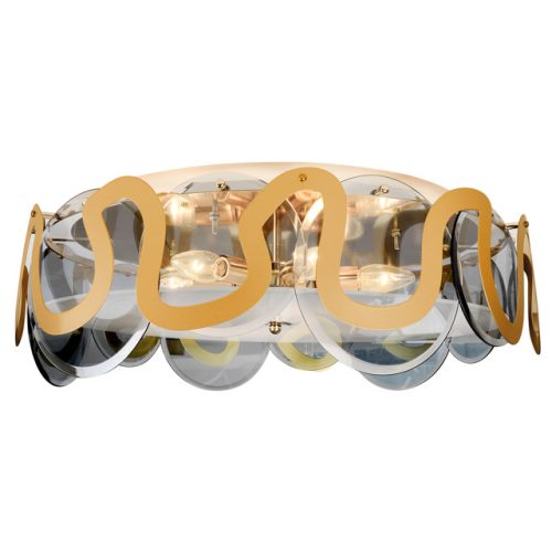 люстра потолочная AMBRELLA LIGHT Традиционный E14х6 40Вт золото/дымчатый/белый матовый