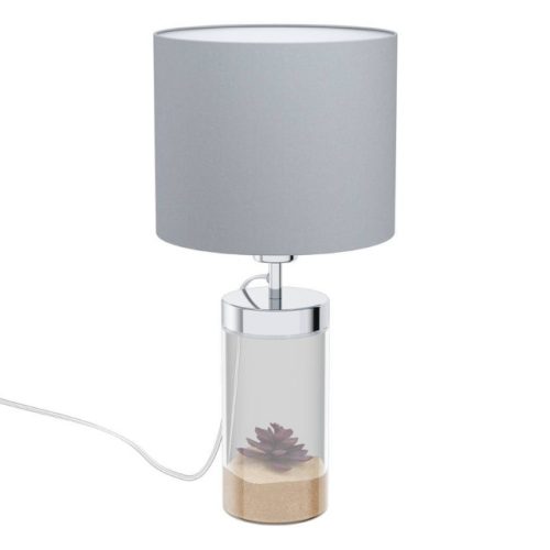 лампа настольная EGLO Лидсинг 1х40Вт E27 сталь стекло хром