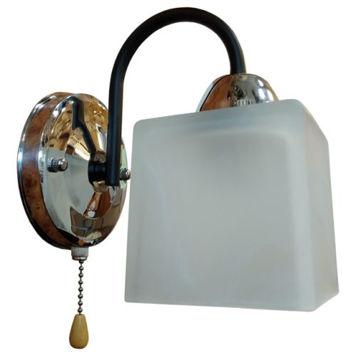 бра Jupiter Lighting Куб 1х60Вт Е27 стекло металл