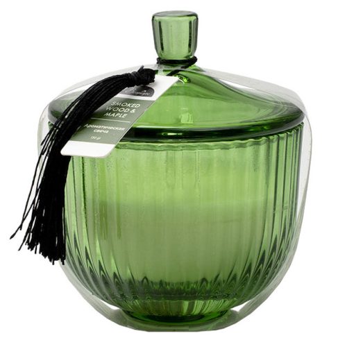 свеча в шкатулке ВЕЩИЦЫ Smoked Wood&Maple 9,5х11,2см 20ч/г ароматизированная