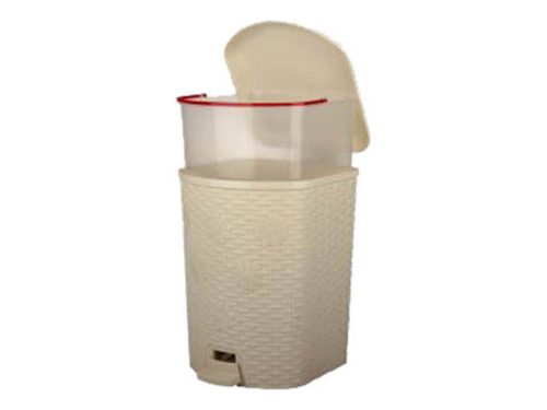 контейнер для мусора Плетенка 12л с педалью пластик