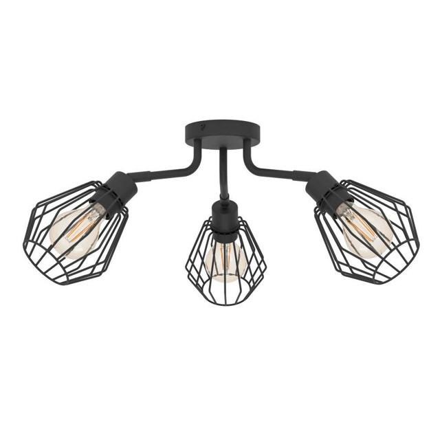 люстра потолочная EGLO Тарбес 3x60Вт E27 сталь черный