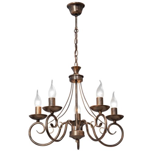 люстра подвесная VITALUCE Плей E14 5х40Вт металл бронзовый